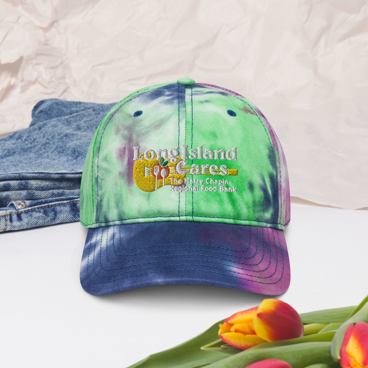 White Logo Tie dye hat